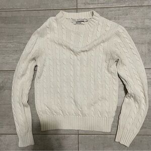 Tommy Hilfiger White Cable Knit Sweater